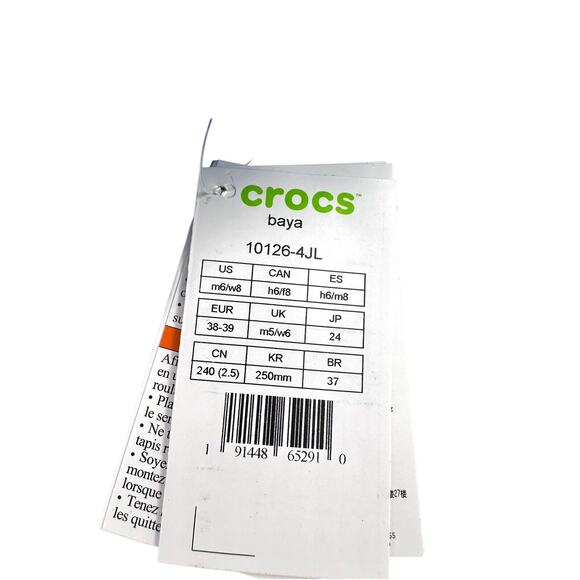 NEW Crocs Unisex Classic Clogs Blue Bolt Size M 6, W 8 NIB - Picture 7 of 7